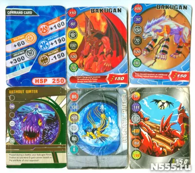 Магнитные картонные карточки Bakugan